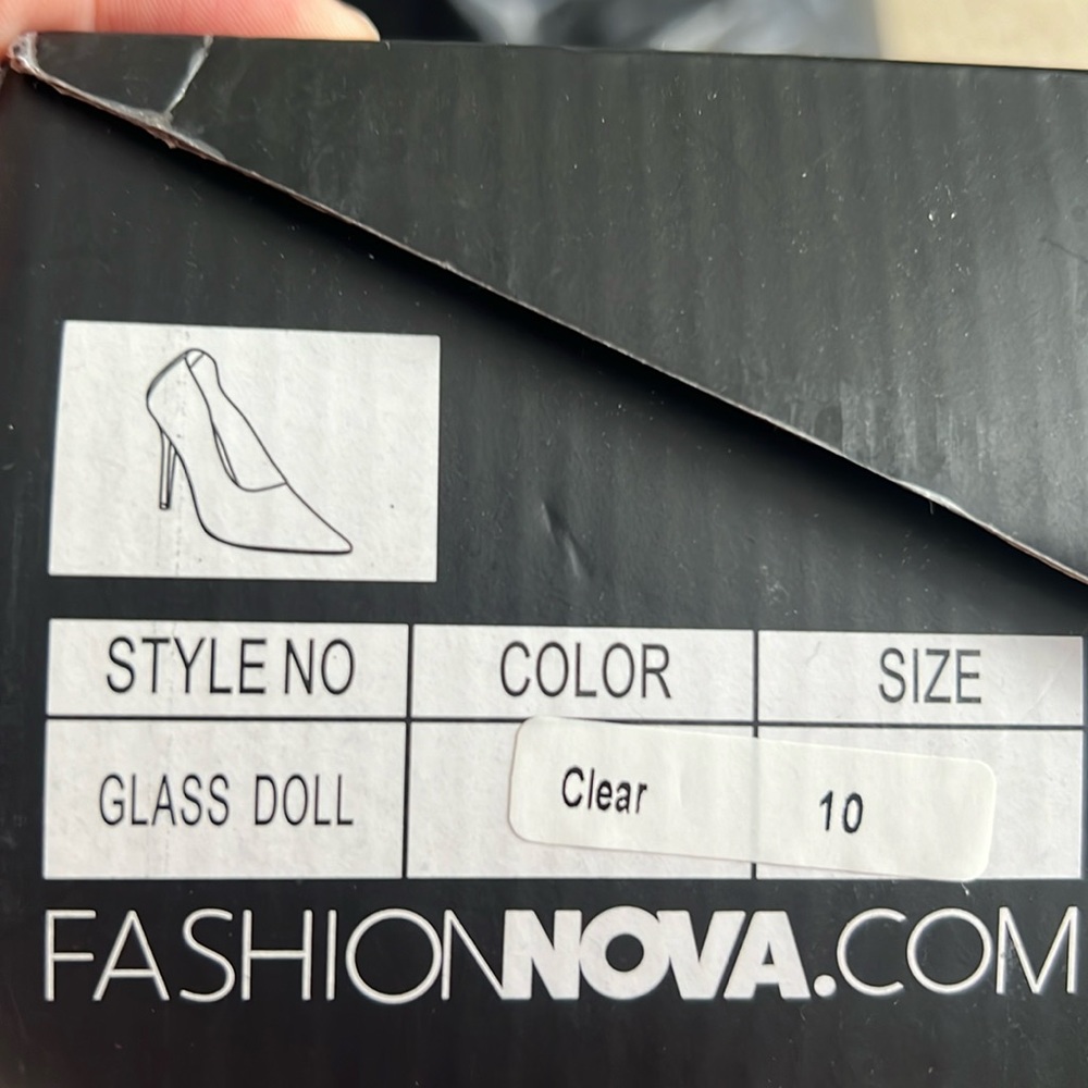 Brand new clear heels from fashion nova